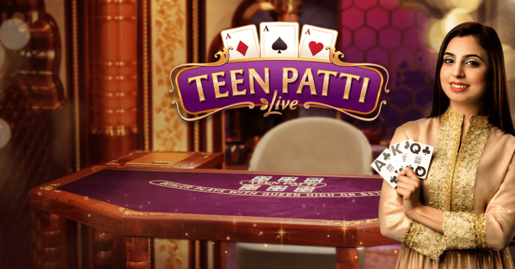 Teen Patti live dealer game streamed on Rich11 platform for Indian users