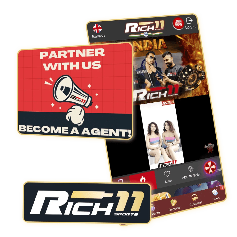 Rich11 affiliate program dashboard showing referral earnings overview