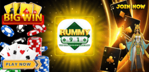 Rummy 91 mobile gameplay screen showing Indian rummy table with active card sequences